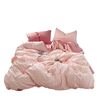 Category a Maternal and Infant Grade Ins Naked Sleeping Four-Piece Set Washed Cotton Linen Bed Sheets Quilt Cover Bed Bed Sheets College Dormitory Three-Piece Set