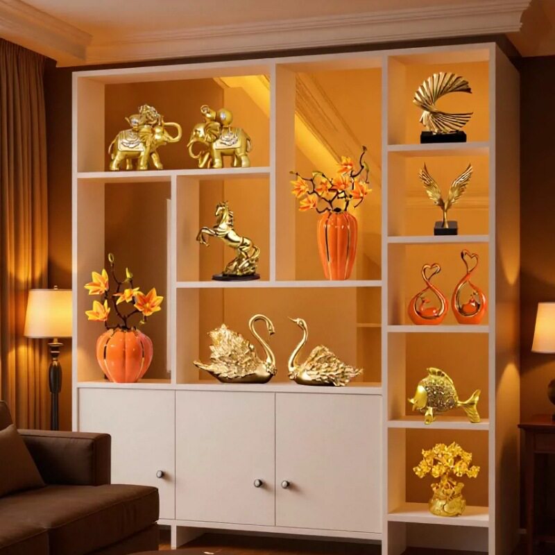 新しい中国のハイエンドのワインキャビネットの装飾、サイドキャ...