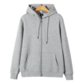 Gray full-zip sweatshirt (silver label)