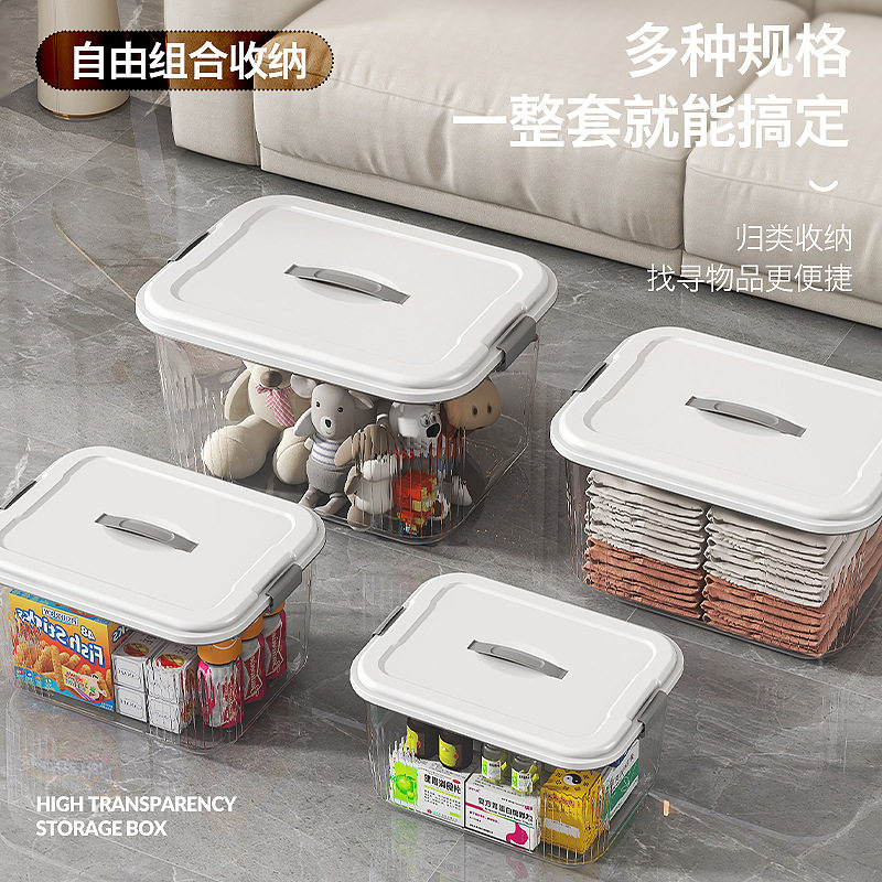 Storage Box Household Car Medicine Box Stall Clothes Toys Snack Storage Box Plastic Basket Waterproof Storage Box Portable
