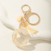 Initials Keychain Women's Backpack Accessories Lobster Buckle Hanging English Letters Love Tassel Key Chain Cute Pendant