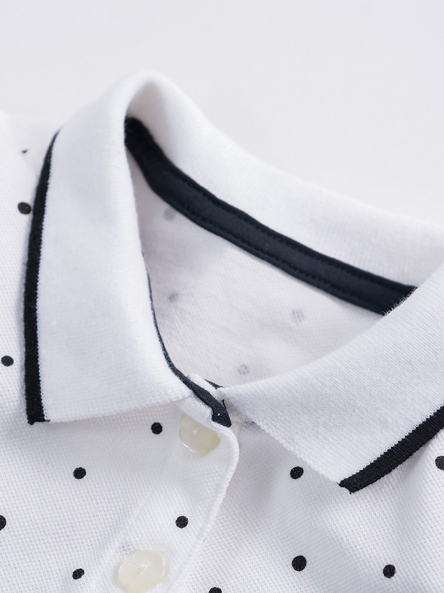 Kids' Polo Dress, New Summer Knitted Kids' Dress, Short-sleeve Collared Dress