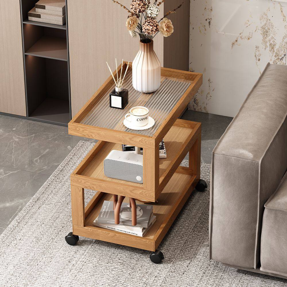 Light Luxury Living Room Sofa Side Table Tea Table Modern Simple Bedside Table Mobile Creative Bedside Small Coffee Table Small Table Narrow