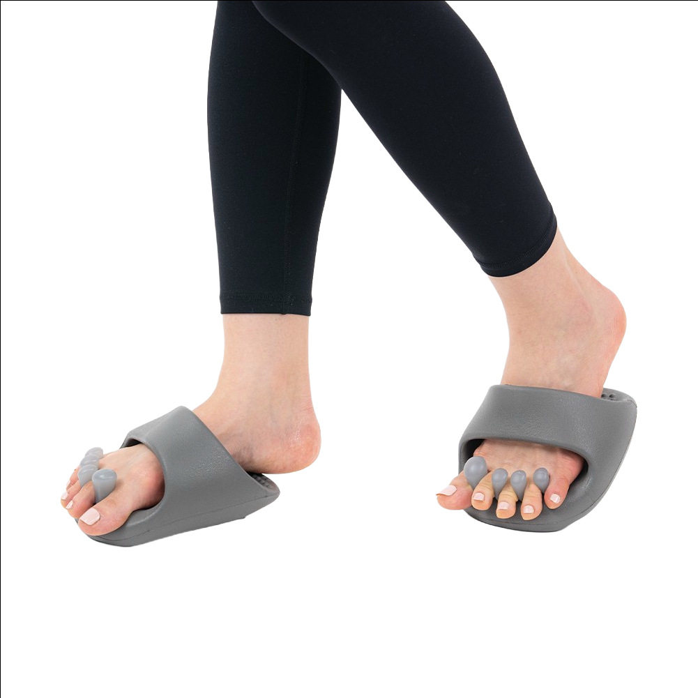 Half-Palm Thin Leg Rocking Slippers with Thumb Valgus Xo-Shaped Leg Correction Massage Buttocks Stretching Arch Training Slippers
