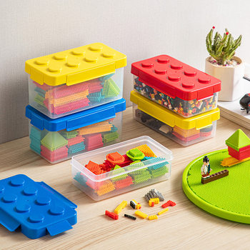 Amazon Building Blocks Toy Stackable Storage Box Small Items Storage Refrigerator Storage Box Fruit Salad Cold Meal Box