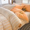 Milk Velvet Bed Four-Piece Set 2025 New Winter Thickeneded Coral Velvet Bed Bed Sheets Quilt Cover Three-Piece Bedding Set