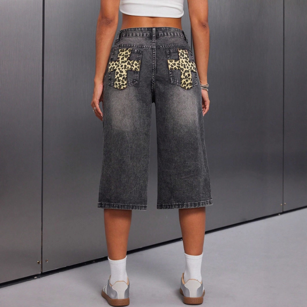 High Waisted Vintage Denim Shorts Stylish Retro Design Comfortable Fit Perfect for Summer Casual Wear Ready to Ship