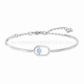 White gold oval beating heart bracelet
