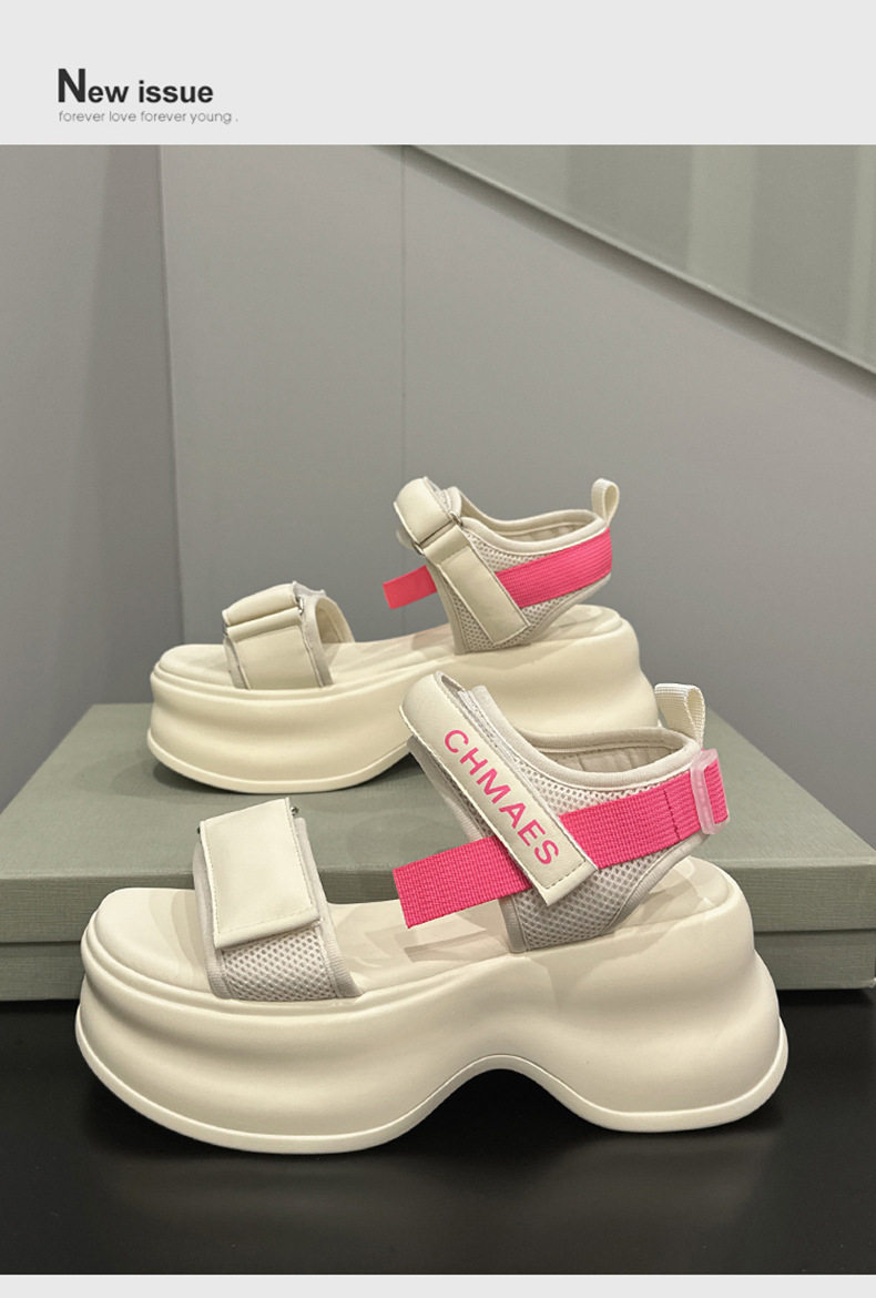 Dép sandal nữ quai chữ V đơn giản mùa hè, đế bệt, chất liệu microfiber — Đen, Len nguyên chất chi tiết 11