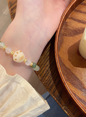 青柠软萌猫爪苹果绿手链