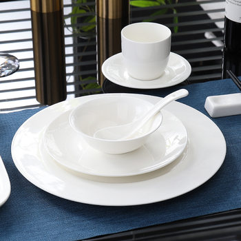 Factory direct hotel hotel club ceramic table tableware bowl plate spoon towel dish kitchen hotel table