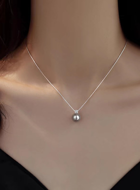 爆款珍珠昆凌锁骨链女