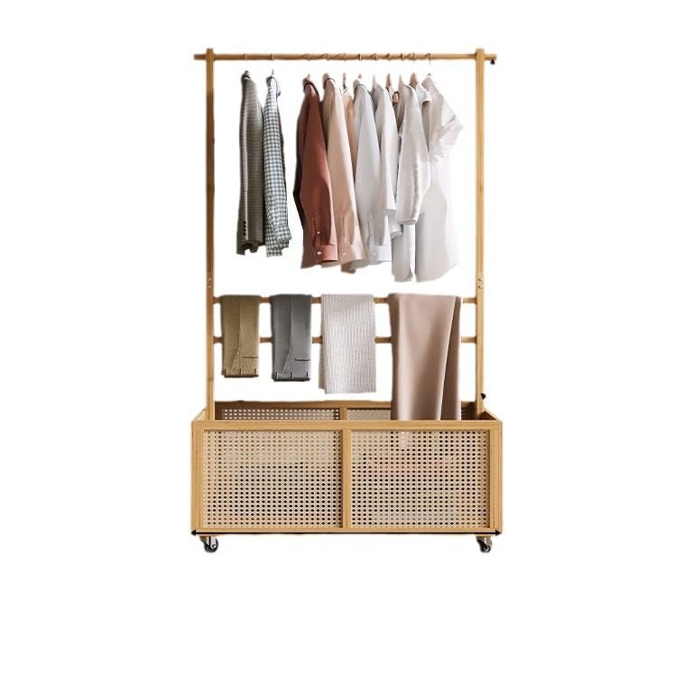 Clothes Rack integrated hanger mobile hanger new Chinese style Bed & Breakfast hotel high-end Internet celebrity floor rack