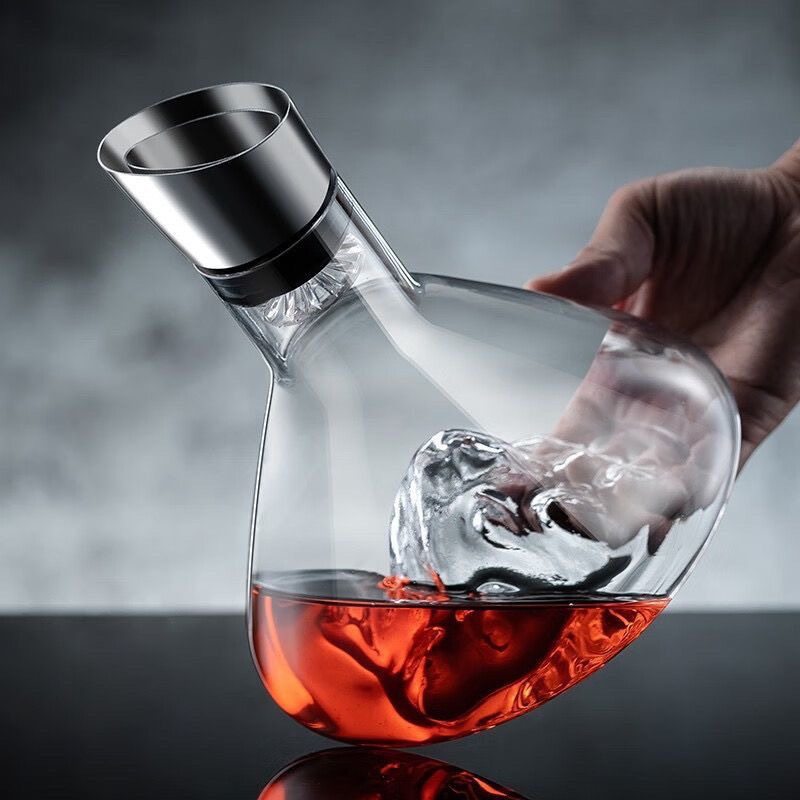 European-Style Light Luxury Transparent Iceberg Waterfall Decanter Home Filter Type Quick Decanting Wine Dispenser