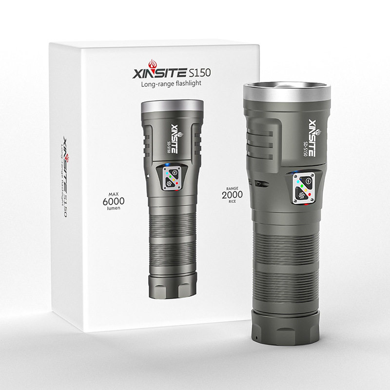 High-power white laser flashlight strong laser gun Type-C charging zoom long-range outdoor portable searchlight