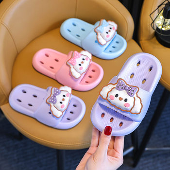 Parent-child Slippers 2025 Summer New Girl Home Bathroom Non-slip Boys and Girls Cartoon Princess Baby Slippers