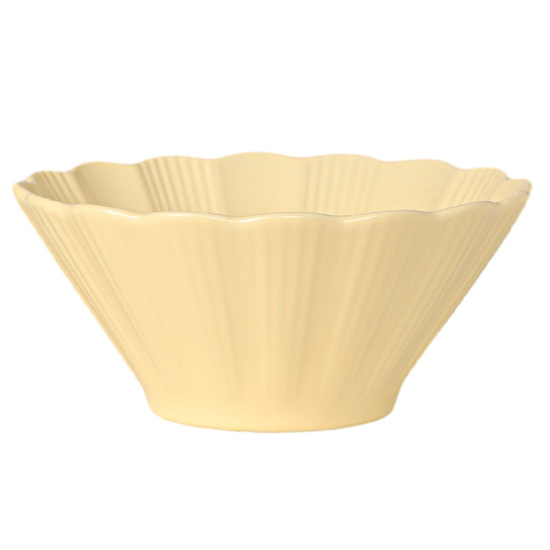 Salad Bowl High Appearance Value Bucket Bowl Household Ceramic Tableware Advanced Sense Light Luxury Large Bowl Soup Bowl Ram Noodle Bowl Fruit Bowl