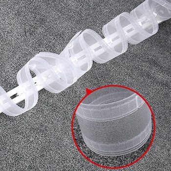 Snake-shaped Cloth Belt Flat for Transparent Nylon Electric Track Snake-shaped Cloth Belt Wave s-shaped Curtain Belt Factory