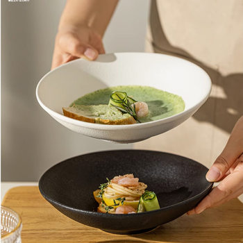 Japanese salad bowl high-looking pasta bowl high-grade Big Soup Bowl Western food plate Bucket Bowl household plate tableware