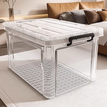Transparent Storage Box Household Storage Box Storage Basket Trunk Toy Clothes Storage Box Thickeneded Storage Box