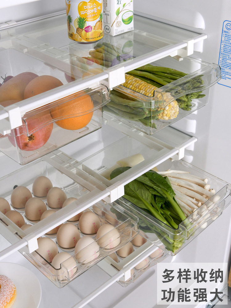 Egg Box Drawer Type Fresh-keeping Box Multifunctional Storage Box Pull-out Storage Box Hanging Household Refrigerator Storage Box