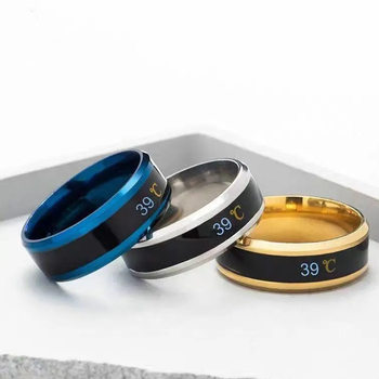 Color-Changing Temperature-Sensing Ring for Men and Women, Trendy Korean Version, Upgraded Temperature-Sensing Creative Stylish, Internet Celebrity Student Non-Fading Ring