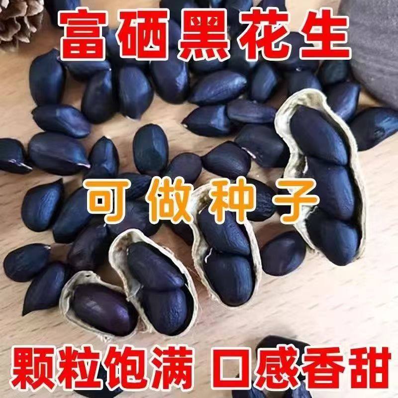 2025 New Selenium-Rich Black-Skinned Peanuts, Black Peanuts, Pure Black Raw Shelled, High-Quality Seeds, Specialty Products, Free Shipping