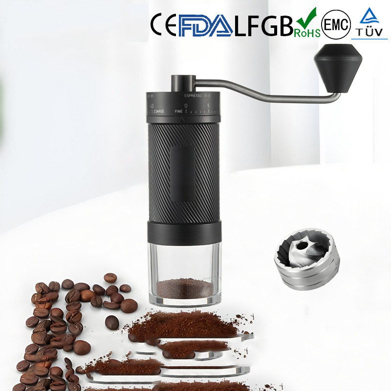 Steel Core Hand-Cranked Coffee Grinder Italian Manual Coffee Bean Grinder Small Portable Home Hand-Cranked Grinder