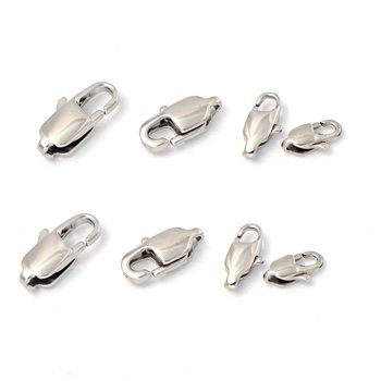316L Stainless Steel D-Ring Polished Lobster Clasp Jewelry Clasp Bracelet Necklace Jewelry Clasp DIY Jewelry Accessories