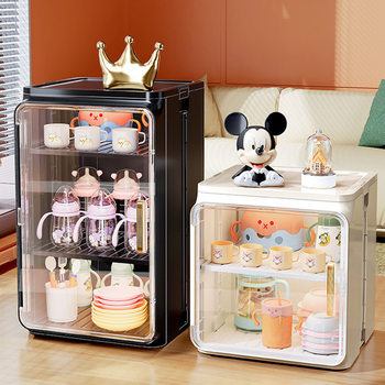 Baby Bottle Storage Box Dust-Proof Food Supplement Tool Storage Box Large Capacity Baby Special Bowl and Chopsticks Storage Cabinet with Lid