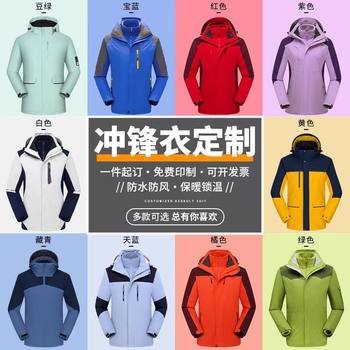 Charge Clothes Custom Printing Logo Work Clothes Three-in-One Removable Jacket Embroidery Frock Autumn and Winter Custom Down