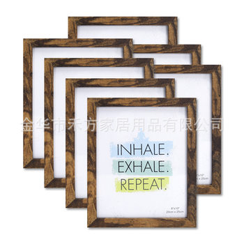 Antique old retro photo frame yellow brown wood grain Brown European and American style black yellow picture frame simple Amazon photo frame table