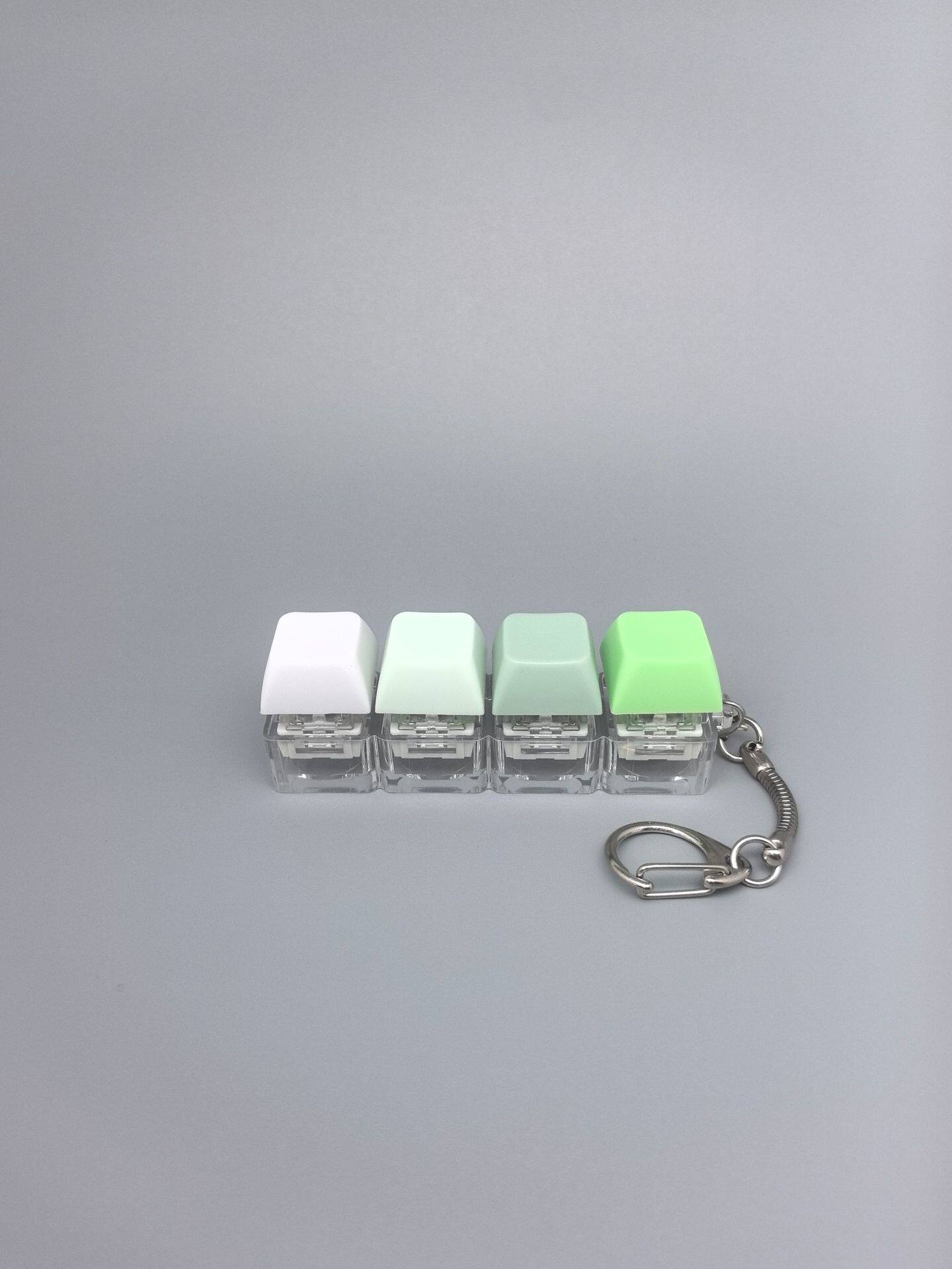 四键马卡龙按键解压玩具钥匙扣键盘办公摸鱼按键解压玩具跨境