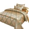 Cross-Border Direct Supply of European Satin Jacquard Four-Piece Set of Four-Season Light Luxury Bedding Supplies Aliexpress Supports Dropshipping
