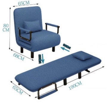 懒人沙发办公室午休折叠沙发床多色可躺可坐沙发床简约折叠沙发床