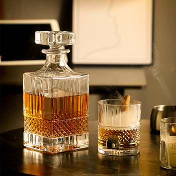 Light Luxury Whiskey Glass Set, Wine Bottle, Household Liquor Glass, Glass Whiskey Cup, Decanter, Wine Set