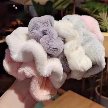 Plush Scrunchie Fairy Autumn and Winter New Sweet Hair Tie for Women Simple Versatile Girl Bun Hair Accessory Wholesale