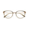 Ins-Style Cat-Eye Ultra-Light Tr90 Plain Brown Titanium Leg Eyeglass Frame with Vacuum Ip Titanium Legs, Suitable for Prescription Lenses