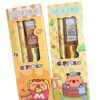 Kapibala Pencil Stationery Set Children's Five-Piece Prize Ruler Eraser Set Gift Box Gift Wholesale