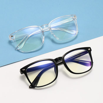 New Anti-Blue Light Glasses for Women, Plain Glasses, Blue Light Computer Goggles, Tiktok Glasses Frame, Women's Square Frame