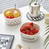 New ins style double-layer drain basket high color value simple dish washing basin multi-functional living room storage fruit plate wholesale