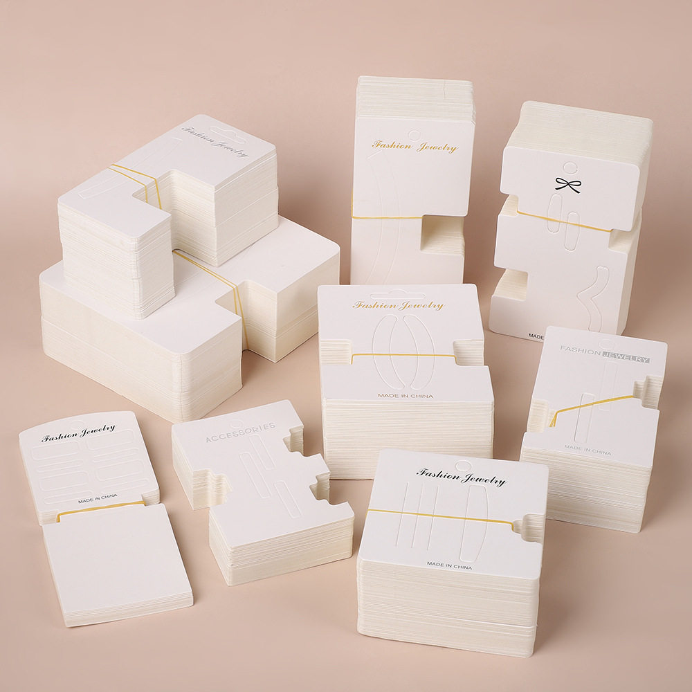 Simple Solid Color Bow Hairpin Cardboard Children's Accessories Hair Tie Packaging Card Multi-Specification Hair Ring Tag Packaging