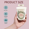 Anyou White Garland Food Grade Christmas Disposable Paper Cups Hygienic Restaurant Hotel Exhibition Party Supplies