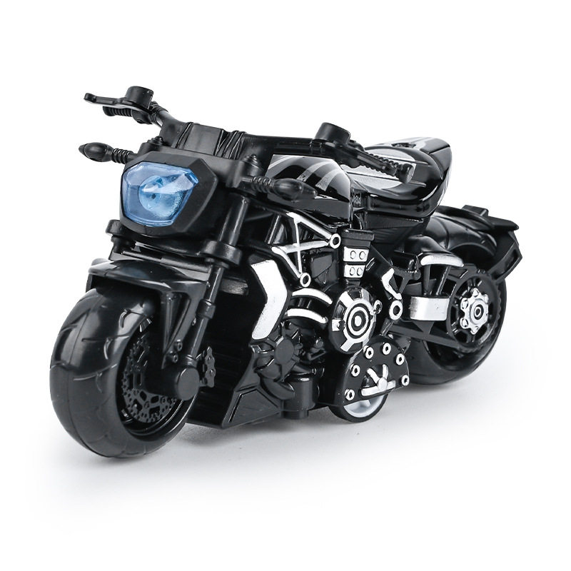 跨境代发儿童玩具男孩宝宝仿真合金摩托车摆件钥匙扣模型玩具车子