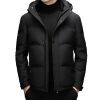 2025 Winter New Men's Casual down Jacket Thickened Warm Hooded Middle-Aged Men's Duck down Dad Jacket
