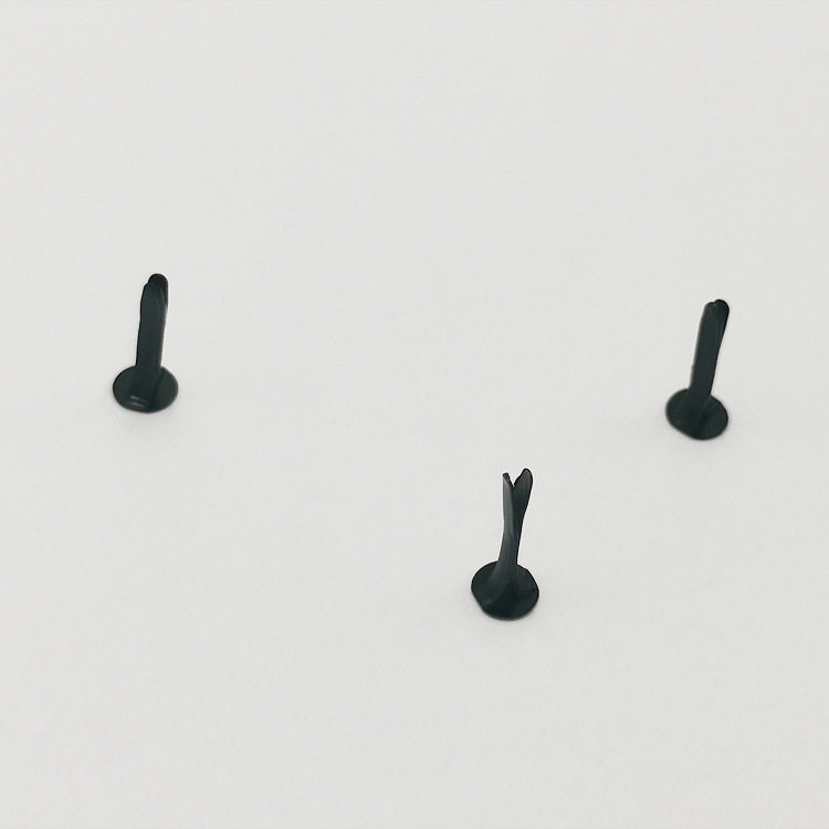 4.5*12mm black round two-foot nail round head two-angle nail flat head two-foot nail 4*8mm silver foot nail