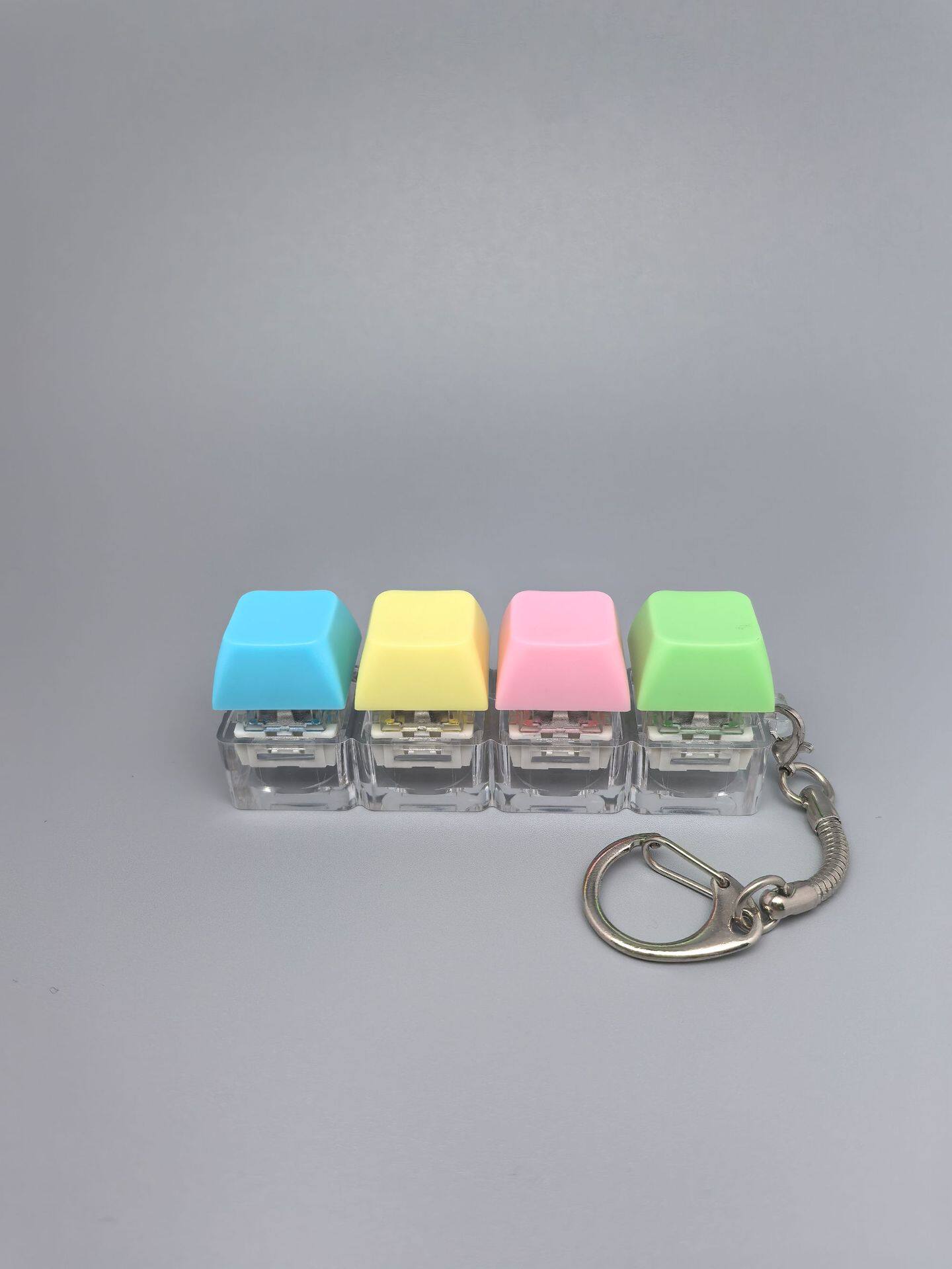 四键马卡龙按键解压玩具钥匙扣键盘办公摸鱼按键解压玩具跨境