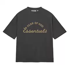 Essentials Zone American Niche Street Fashion Brand Spring and Summer Casual Pure Cotton Short-Sleeved T-Shirt for Men Fog
