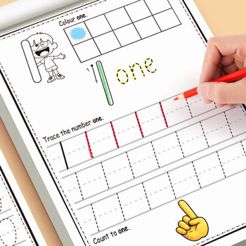 Cross-Border Kidsren's Digital Tracing Book for Early Kidshood Education Mathematics Writing Training Book 0-3 Years Old Concentration Training Learning
