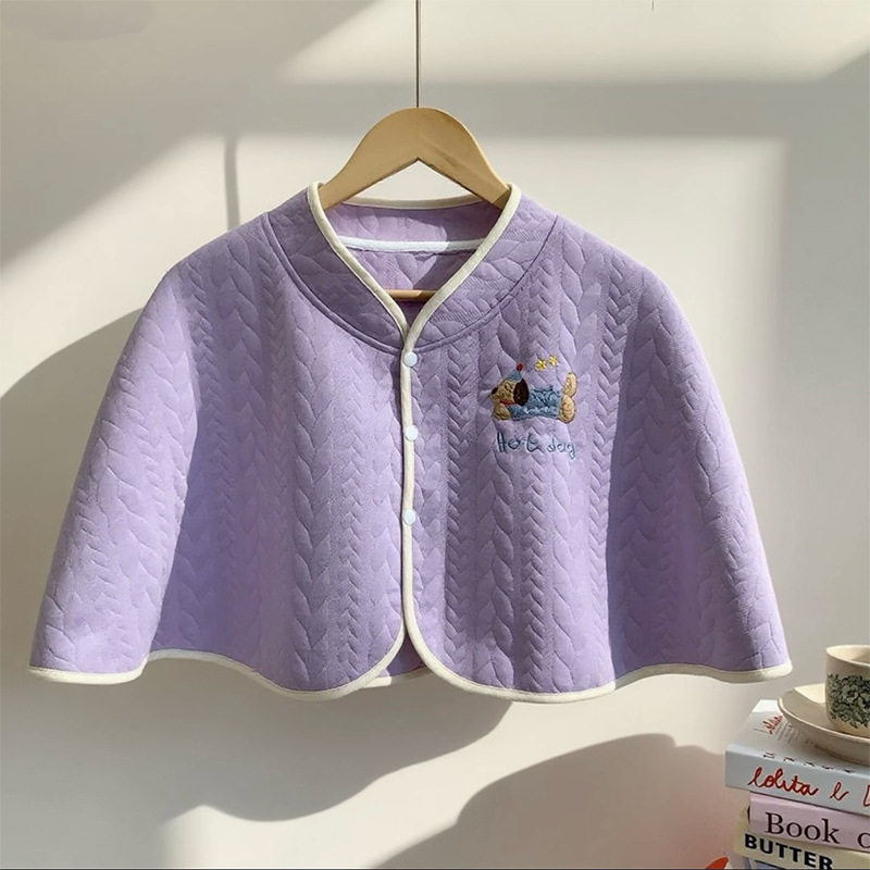 Maternity Shawl for Postpartum Nursing and Warmth Protection in Spring and Autumn with Air Cotton Cape Style